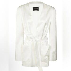 Suit set by The Andamane, Jacket + Wide Leg Pants